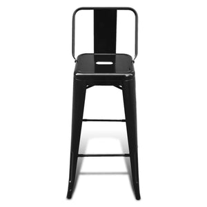Barhocker 4 Stk. Schwarz Stahl