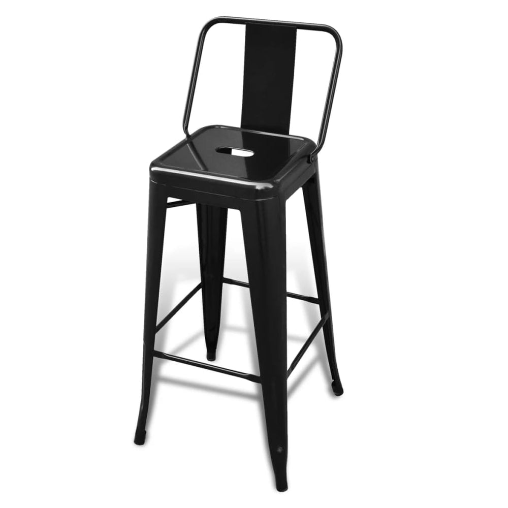 Barhocker 6 Stk. Schwarz Stahl