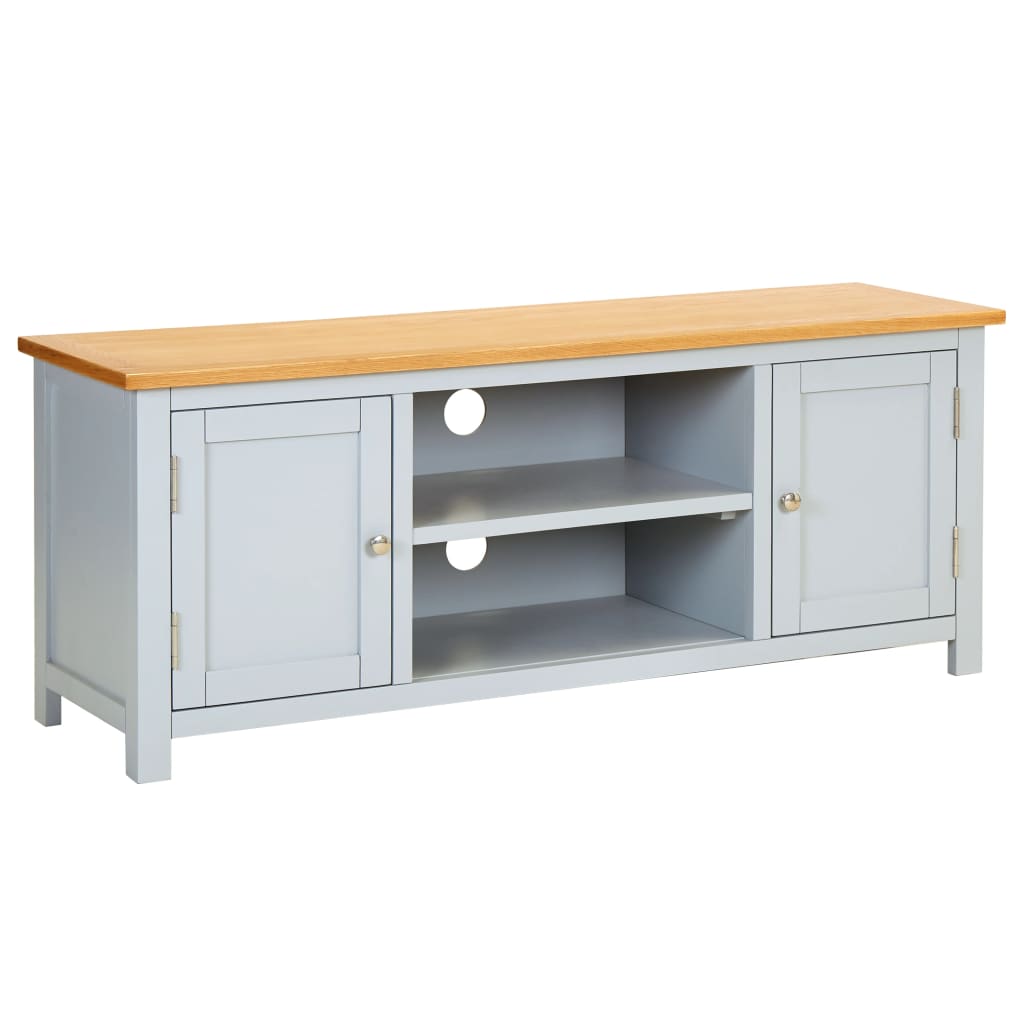 TV-Schrank 120x35x48 cm Massivholz Eiche