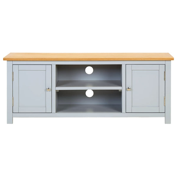TV-Schrank 120x35x48 cm Massivholz Eiche