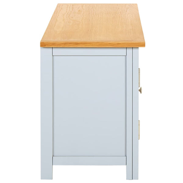 TV-Schrank 120x35x48 cm Massivholz Eiche