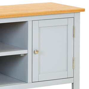 TV-Schrank 120x35x48 cm Massivholz Eiche