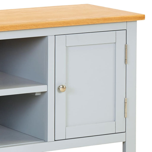 TV-Schrank 120x35x48 cm Massivholz Eiche