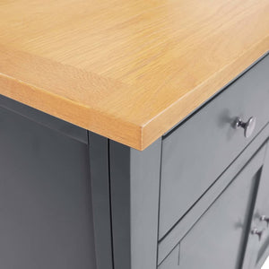 Sideboard 110x33,5x70 cm Massivholz Eiche