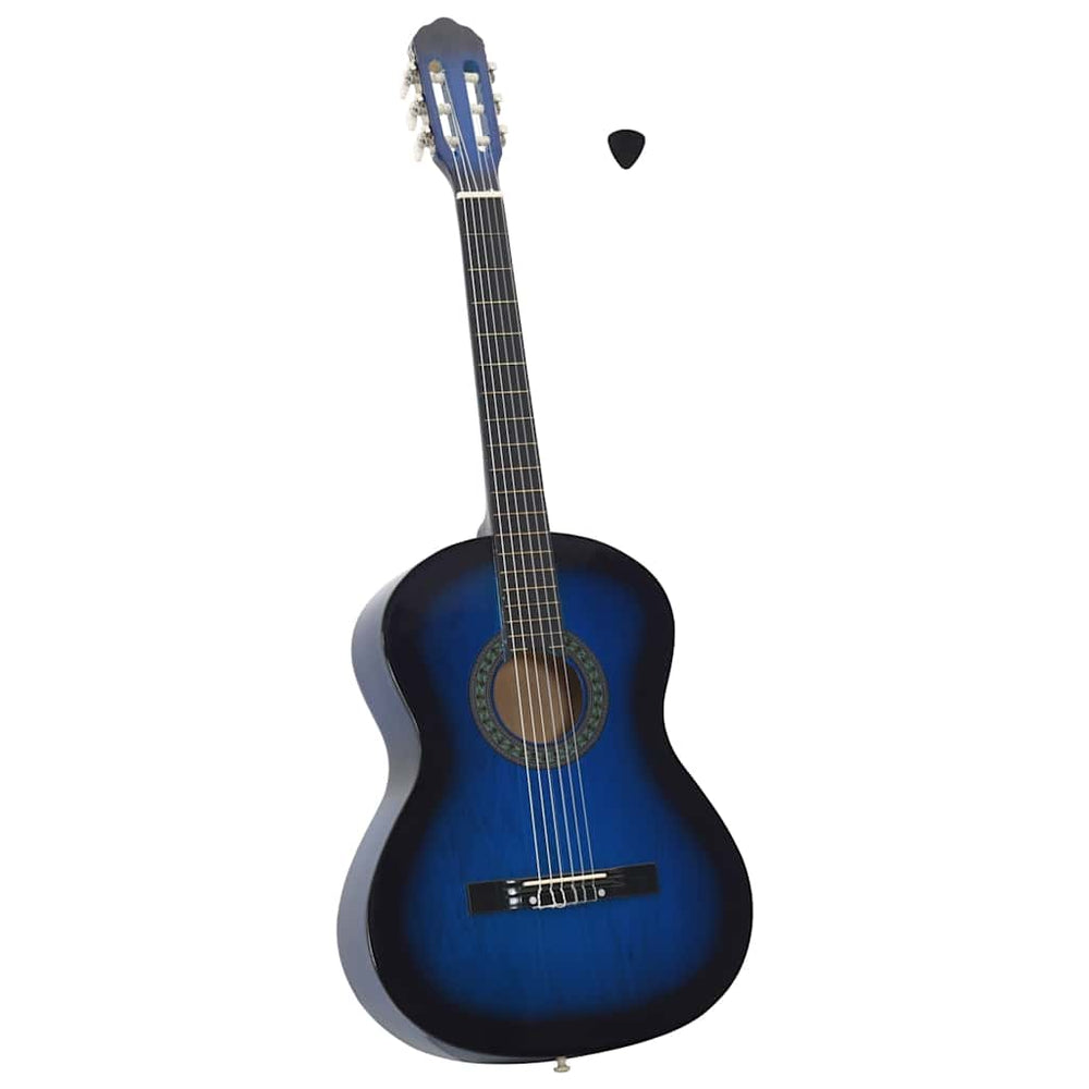 vidaXL Guitare classique pour débutants bleue 4/4 39" tilleul