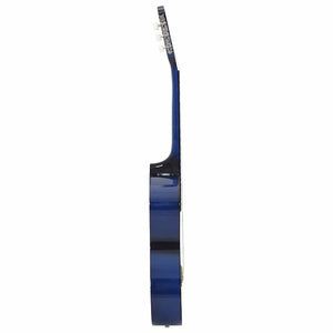 Blaue Anfänger-Klassikgitarre 4/4, 39 Zoll