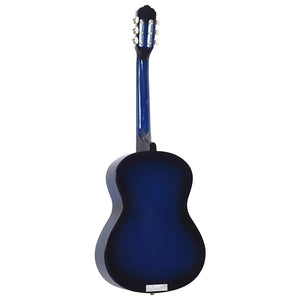 Blaue Anfänger-Klassikgitarre 4/4, 39 Zoll