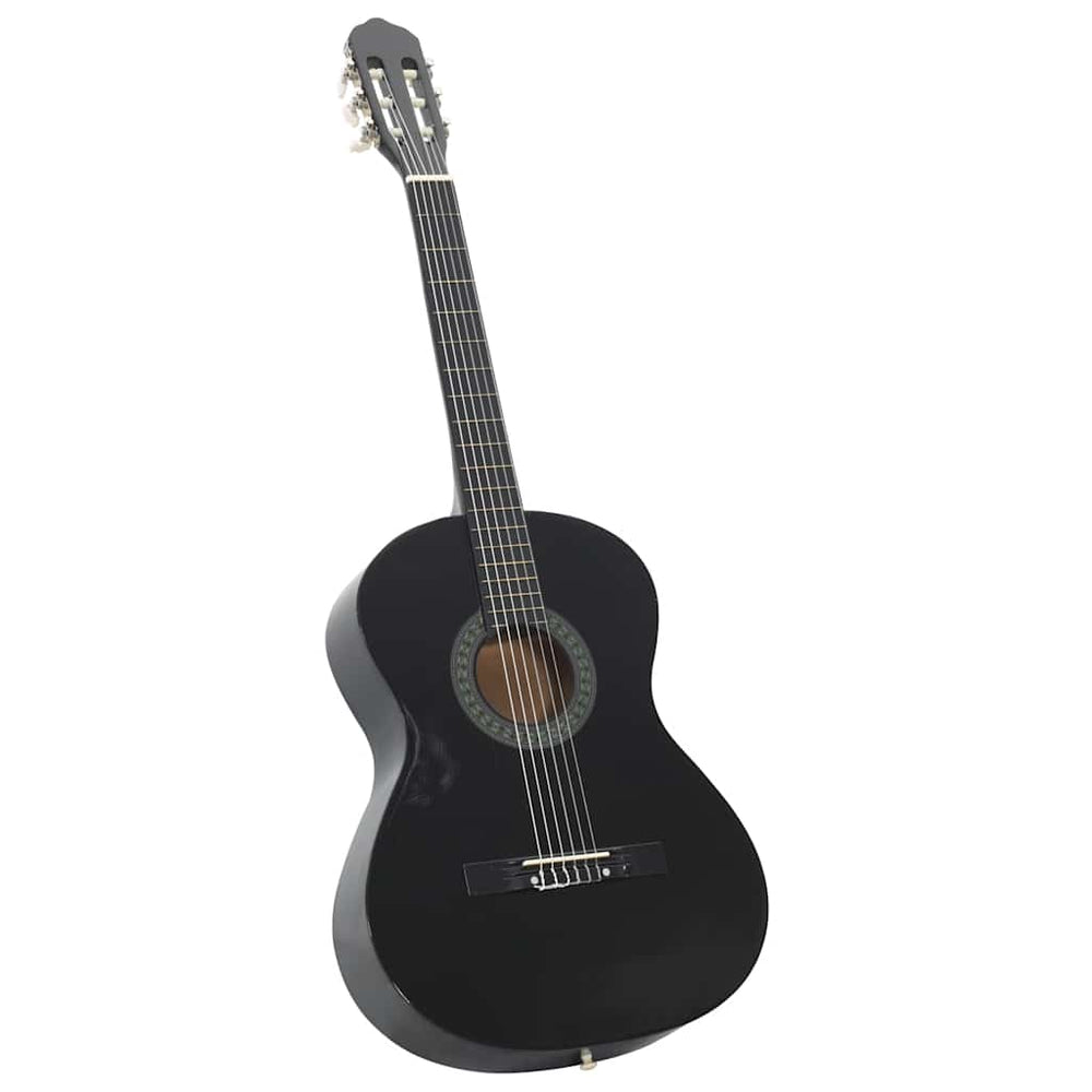 vidaXL Guitare classique pour débutants Noir 4/4 39" Bois de tilleul
