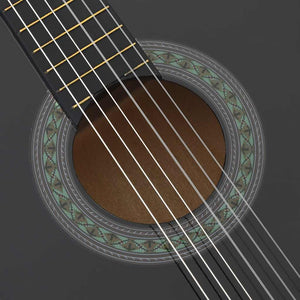 Klassische Gitarre Schwarz 4/4 Anfänger