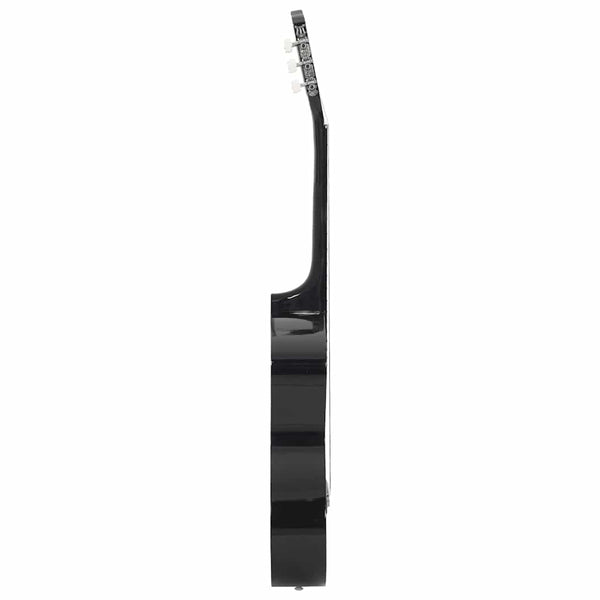 12-teiliges Klassikgitarren-Set Schwarz 4/4