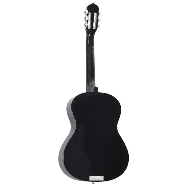 12-teiliges Klassikgitarren-Set Schwarz 4/4