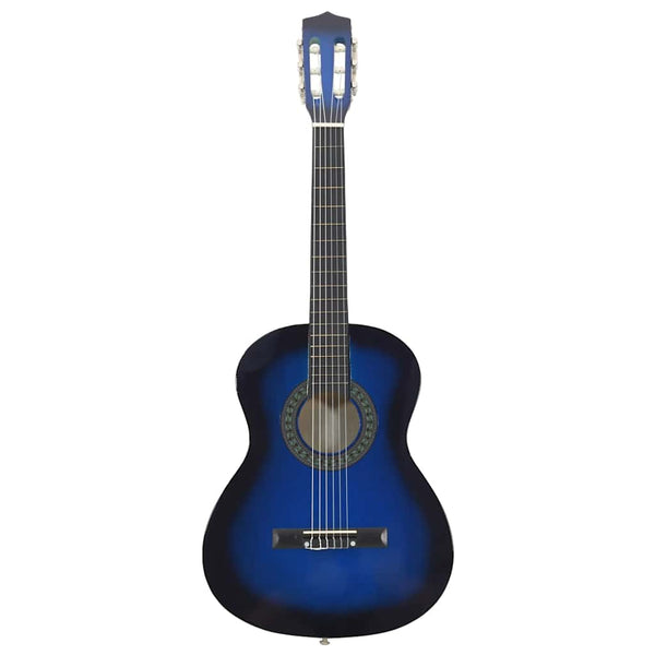 3/4 Klassikgitarren-Set Blau für Anfänger