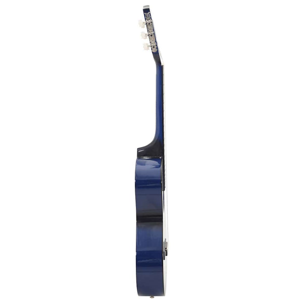 3/4 Klassikgitarren-Set Blau für Anfänger