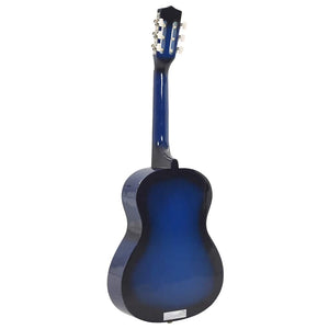 3/4 Klassikgitarren-Set Blau für Anfänger