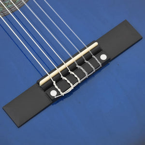 3/4 Klassikgitarren-Set Blau für Anfänger