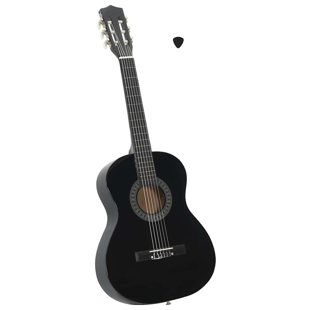 3/4 Klassikgitarre Schwarz für Anfänger & Kinder