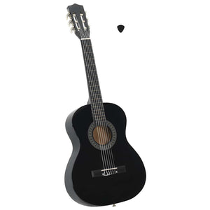 3/4 Klassikgitarre Schwarz für Anfänger & Kinder
