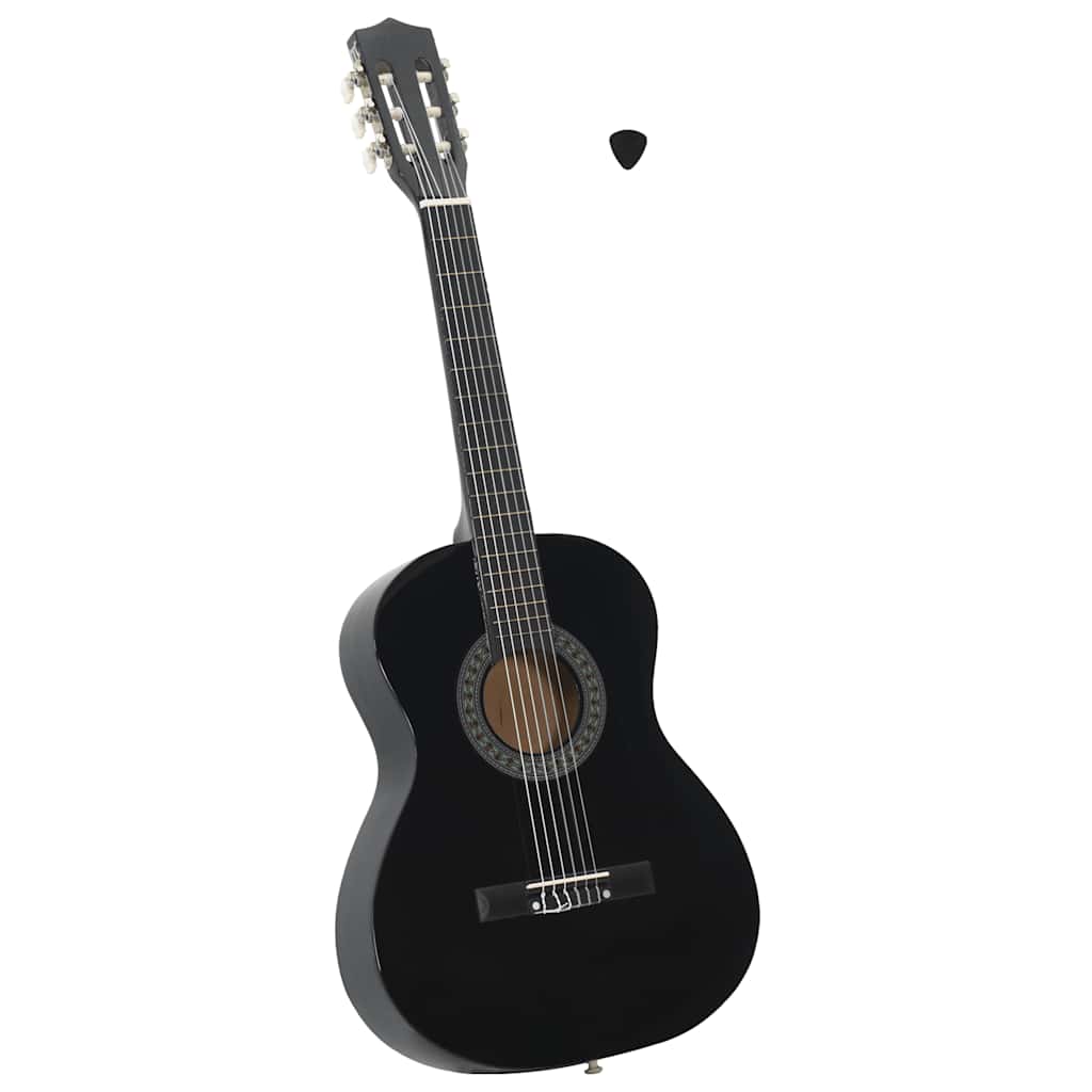 3/4 Klassikgitarre Schwarz für Anfänger & Kinder