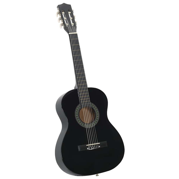 3/4 Klassikgitarre Schwarz für Anfänger & Kinder