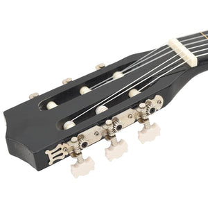3/4 Klassikgitarre Schwarz für Anfänger & Kinder