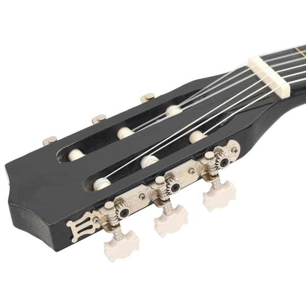 3/4 Klassikgitarre Schwarz für Anfänger & Kinder