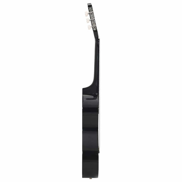 Klassikgitarren-Set für Anfänger, 3/4 Größe, Schwarz