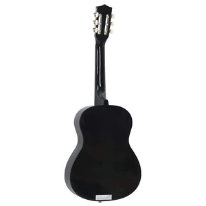 Klassikgitarren-Set für Anfänger, 3/4 Größe, Schwarz
