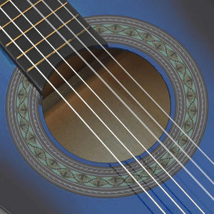 Blaue 1/2 Klassikgitarre für Anfänger