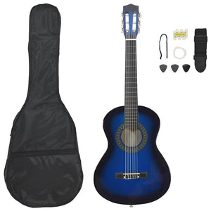 Klassische Gitarre Set Blau 1/2 34" für Anfänger
