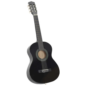 Klassikgitarren-Set für Anfänger, Schwarz, 1/2 Größe