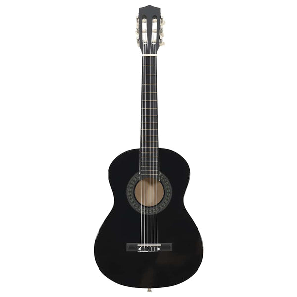 Klassikgitarren-Set für Anfänger, Schwarz, 1/2 Größe