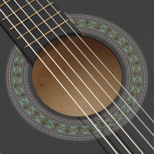 Klassikgitarren-Set für Anfänger, Schwarz, 1/2 Größe