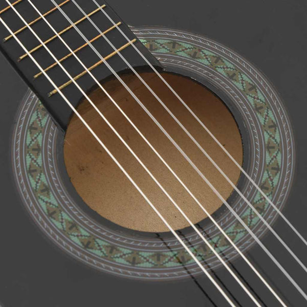 Klassikgitarren-Set für Anfänger, Schwarz, 1/2 Größe