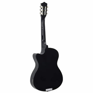 Schwarze Cutaway Westerngitarre, 38 Zoll