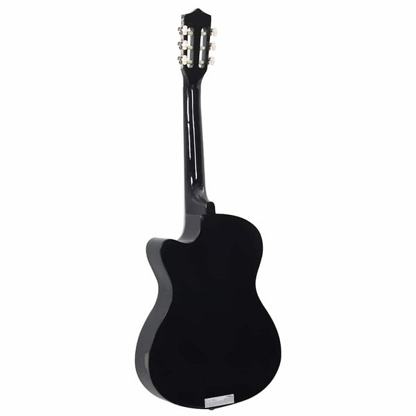 Schwarze Cutaway Westerngitarre, 38 Zoll