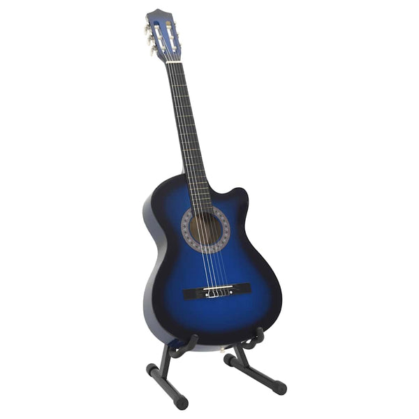 Westerngitarre Set, 38 Zoll, Blau-Schattiert