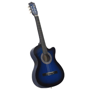Westerngitarre Set, 38 Zoll, Blau-Schattiert