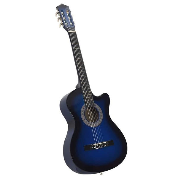 Westerngitarre Set, 38 Zoll, Blau-Schattiert