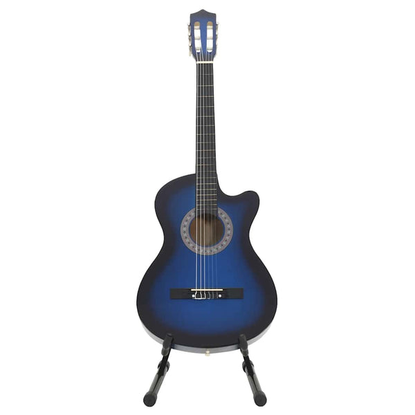 Westerngitarre Set, 38 Zoll, Blau-Schattiert