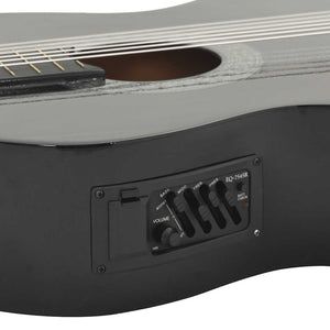 Cutaway Westerngitarre mit Equalizer Schwarz