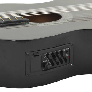Western Gitarren-Set mit Equalizer Schwarz, 12-teilig