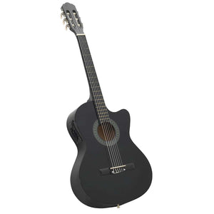 Western Gitarren-Set mit Equalizer Schwarz, 12-teilig