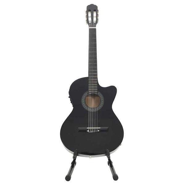 Western Gitarren-Set mit Equalizer Schwarz, 12-teilig