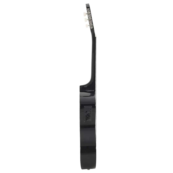 Western Gitarren-Set mit Equalizer Schwarz, 12-teilig