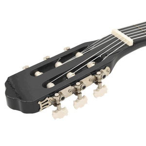 Western Gitarren-Set mit Equalizer Schwarz, 12-teilig