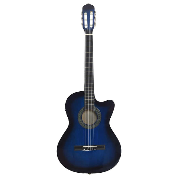 Blaue Cutaway Westerngitarre mit Equalizer