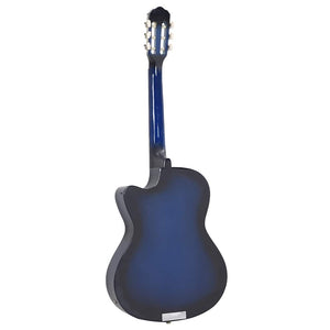 Blaue Cutaway Westerngitarre mit Equalizer