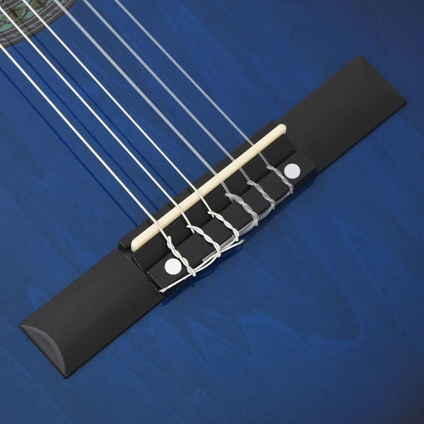 12-teiliges Western Gitarren-Set Blau