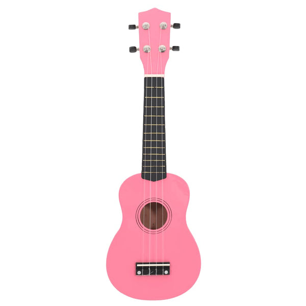Rosa Sopran Ukulele Set mit Tasche