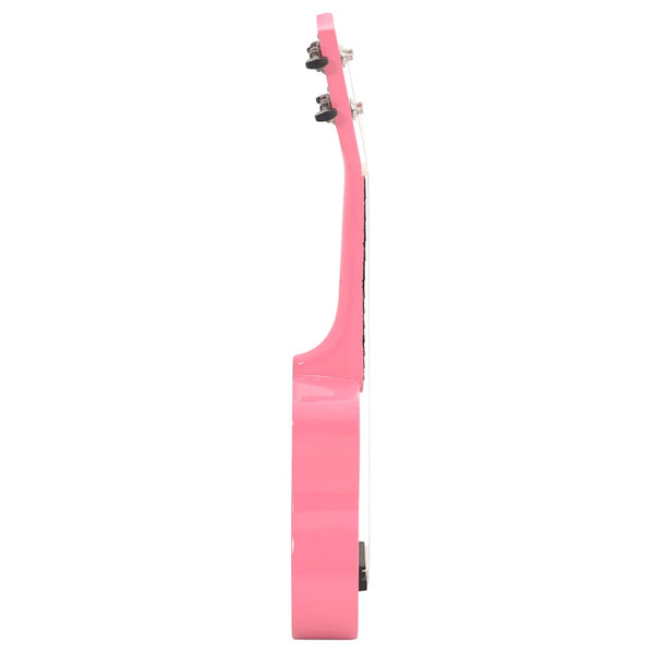 Rosa Sopran Ukulele Set mit Tasche